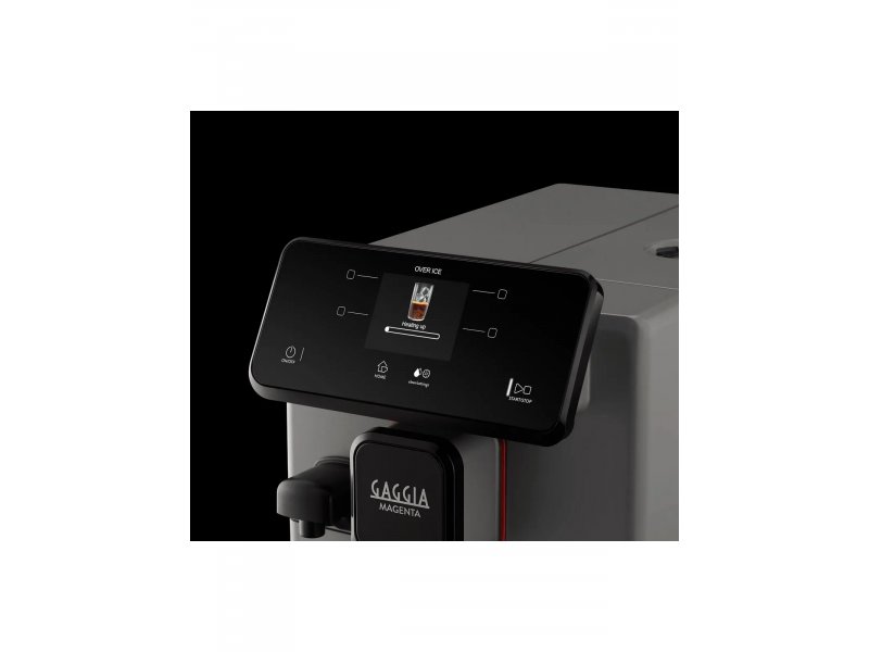 Gaggia EG6603/40 — сенсорный TFT-дисплей крупным планом, иконки напитков и настройки температуры