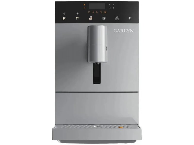 Garlyn L800 — сенсорная панель управления с кнопками выбора напитков и съёмный молочный резервуар