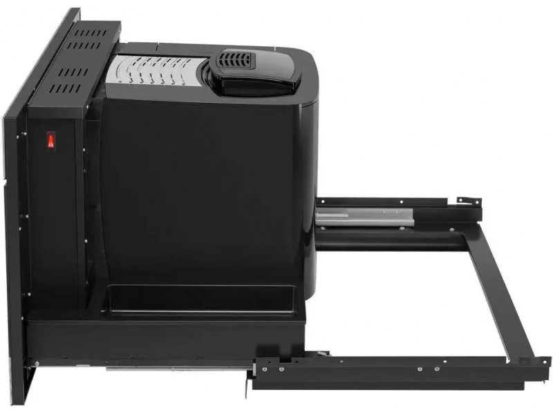 Maunfeld AMCM1503S встроена в кухонный гарнитур серебристая фронтальная панель ниша 56×45 см
