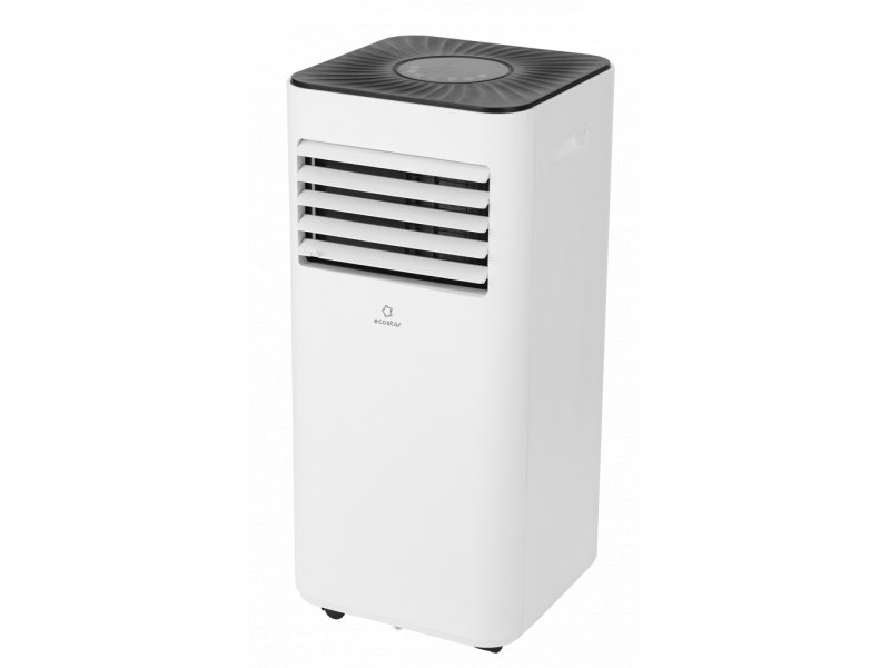 Ecostar Desire KV-DS09CH-E мобильный кондиционер белый корпус на колёсиках вид спереди