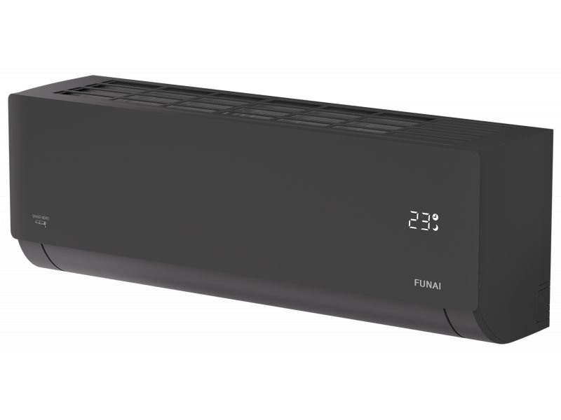 Funai Sensei Nero 2.0 RAC-SNN55HP.D07 дизайн тонкий корпус чёрный жалюзи нижняя панель
