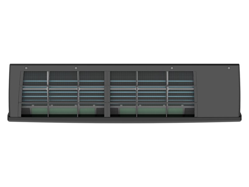Royal Clima Attica Nero RC-AN35HN внутреннее строение фильтра — рёбра охлаждения, воздушные каналы