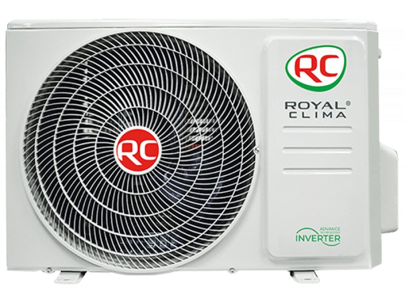 Royal Clima RCI-TWL35HN — наружный блок с логотипом Inverter, вентилятор и корпус