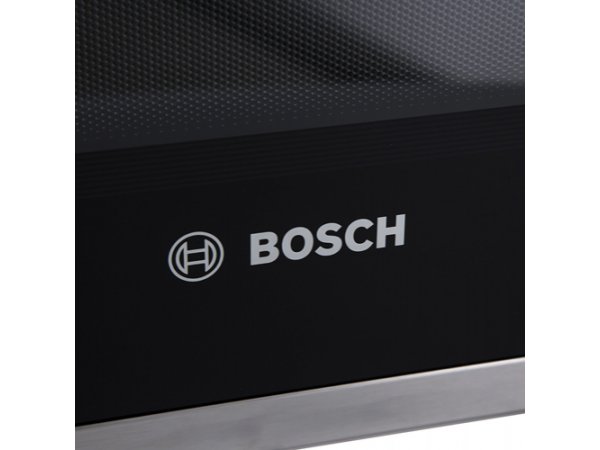 Bosch BEL554MS0 фасад с логотипом Bosch, металлический обод и чёрная панель