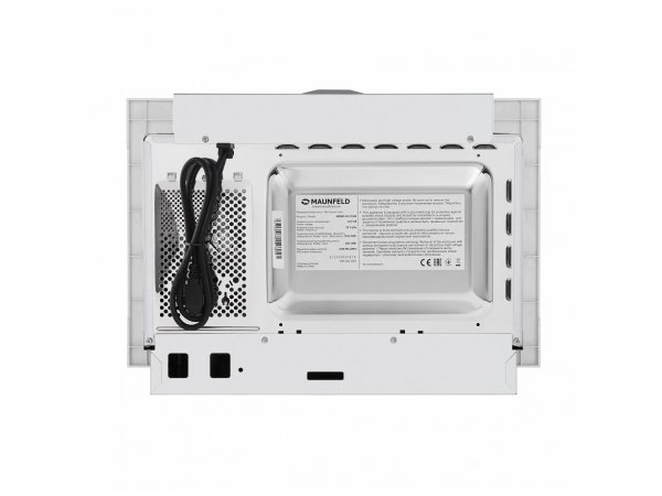 Maunfeld MBMO.20.1PGW задняя панель вентиляционная сетка шнур питания маркировка