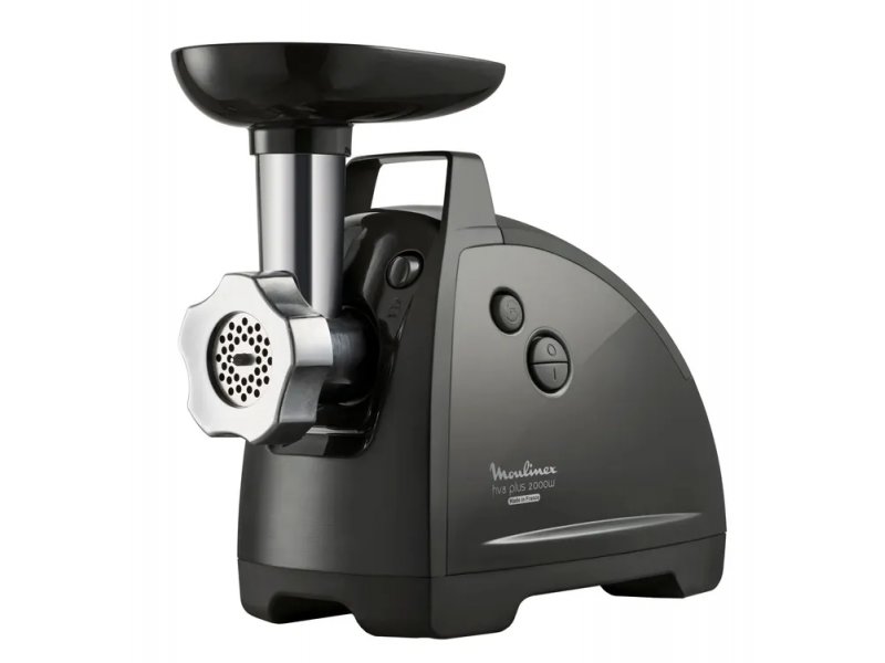 Moulinex HV8 Plus ME684832 — мясорубка 800 Вт с металлическим шнеком и набором из 10 насадок, чёрный корпус