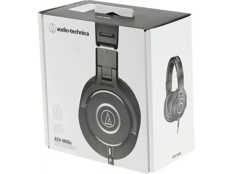 Audio-Technica ATH-M40X — комплект поставки: наушники, два кабеля, чехол, переходник 6,3 мм