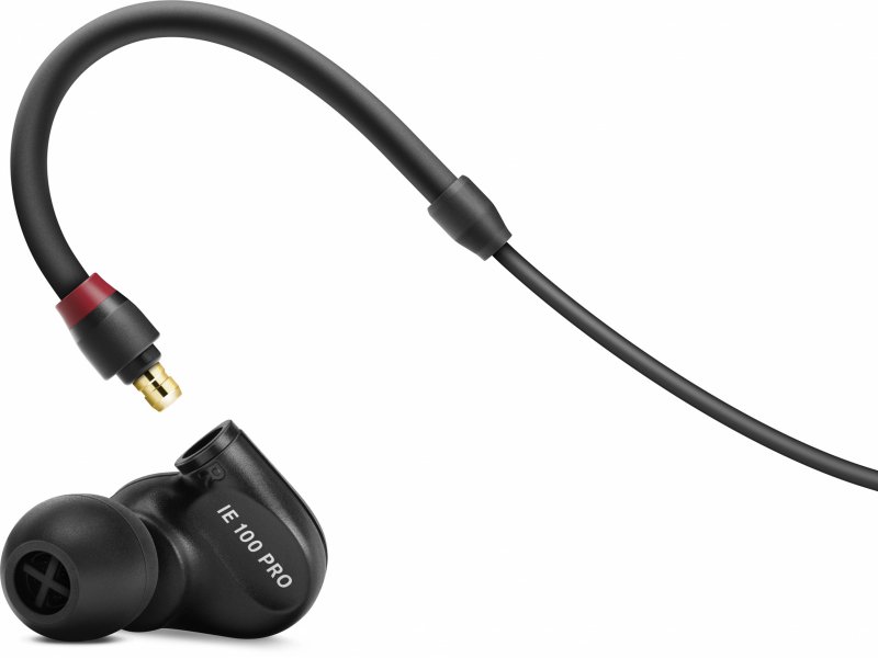 Sennheiser IE 100 Pro &mdash; вид сбоку, профиль корпуса и заушина для фиксации на ухе