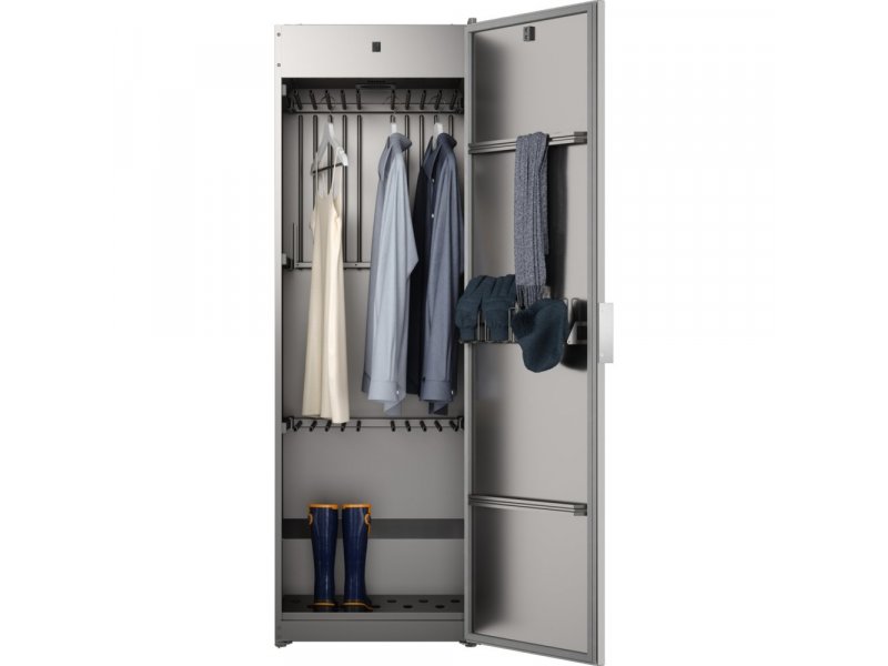 Asko DC7784V.T в работе рубашки брюки аксессуары на вешалках демонстрация вместимости