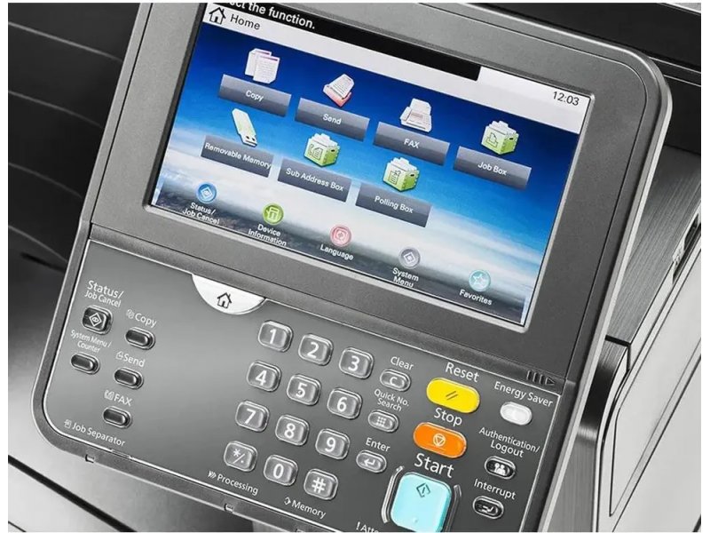 Kyocera TASKalfa 308ci — разъёмы Ethernet, USB Type-A и USB Type-B на задней панели