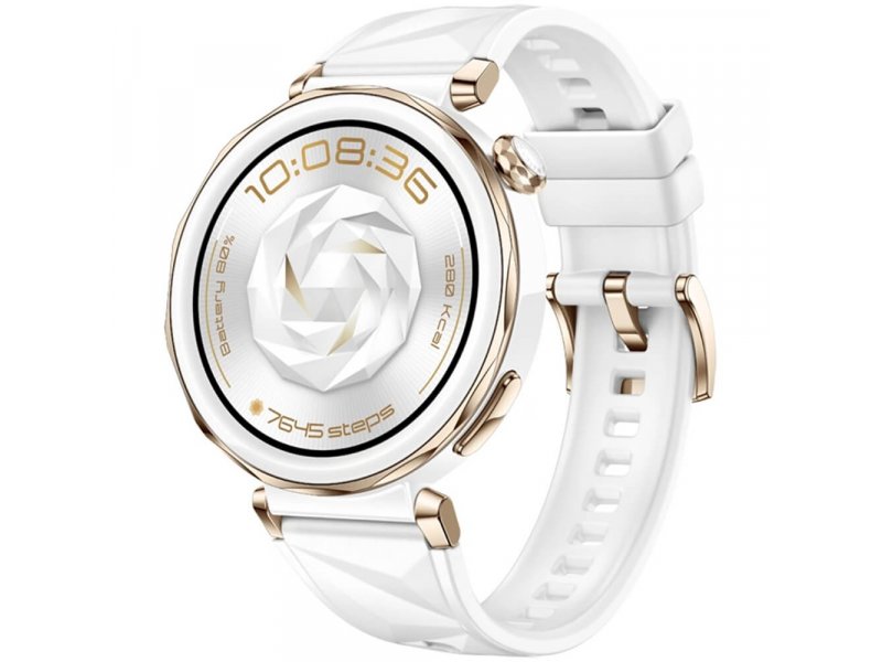 Huawei Watch GT 5 Pro Jana-B29F вид спереди белый корпус нанокристаллическая керамика