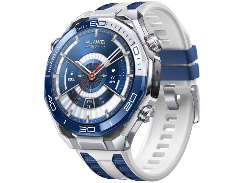 Huawei Watch Ultimate 2 синий — LTPO AMOLED дисплей, показывает время и данные о здоровье