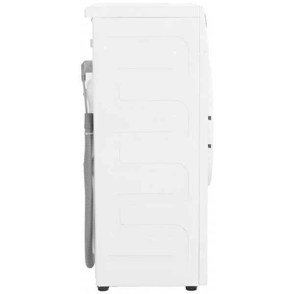 Beko WRS5512BWW боковой профиль — компактная глубина корпуса и шланговая система