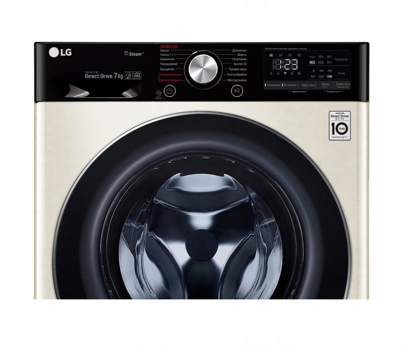 LG AIDD F2V5HS9B верхняя часть панели управления кнопки дисплей отсчёт времени
