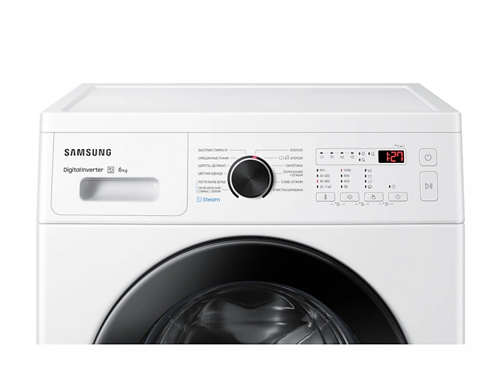 Samsung WW60AG4S00CE/LD панель управления LED-дисплей ручка выбора программ кнопки Steam DigitalInverter