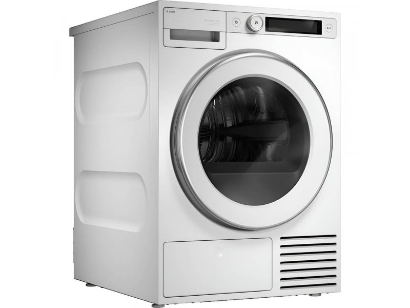 Asko T510HRXLW.P &mdash; боковой профиль, компактный корпус 59,5 см ширина, вентиляционная решётка