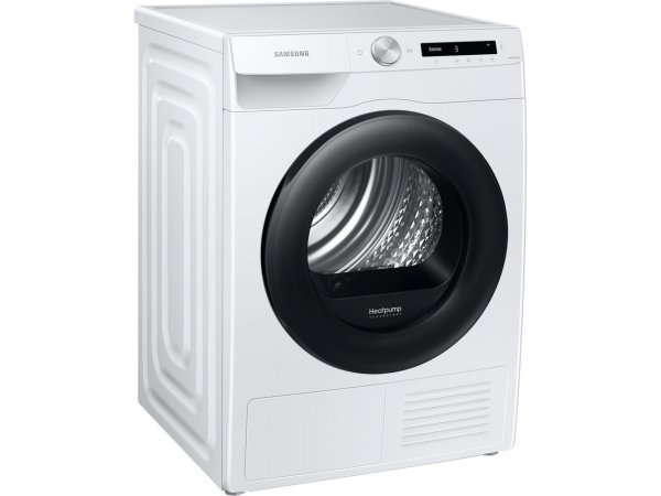 Samsung DV90T5240AW вид сбоку — компактный корпус глубиной 60 см