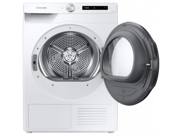 Samsung DV90T5240AW с открытой дверцей — конструкция барабана и внутреннее устройство