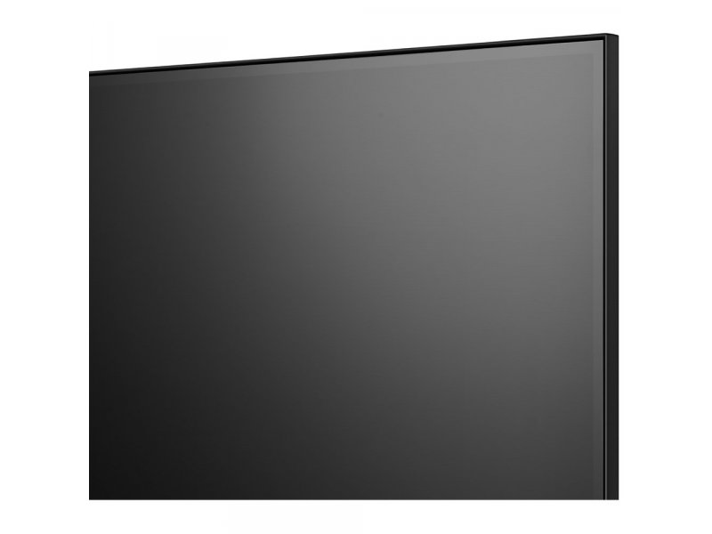 Hisense 85UR8S вид сбоку — минималистичный дизайн рамки и профиль корпуса