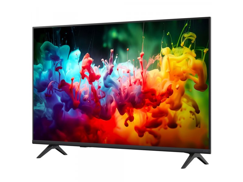LG 43QNED70B6C — вид слева, дизайн корпуса и пропорции 43-дюймовой модели