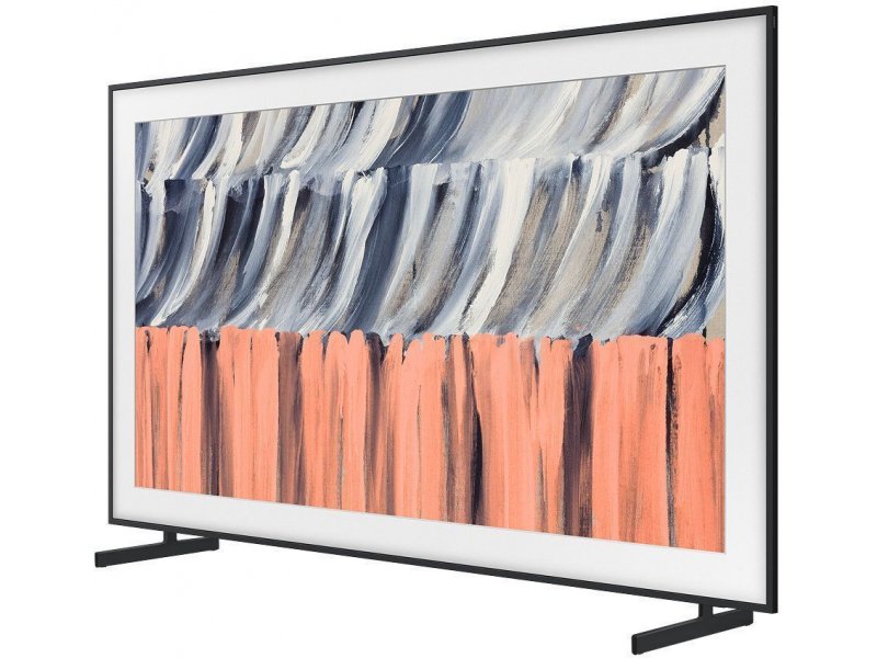 Samsung The Frame QE43LS03H 43 дюйма — боковой профиль на подставке, минималистичные ножки