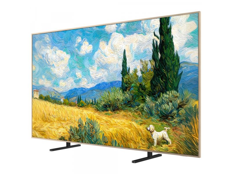 TCL 85A400 Pro угловой вид — конструкция ножек и подставки телевизора 85 дюймов