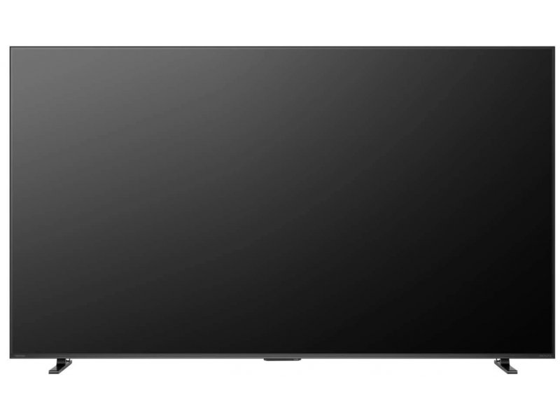 Toshiba 65Z670RE вид спереди с выключенным экраном, чёрный дизайн корпуса