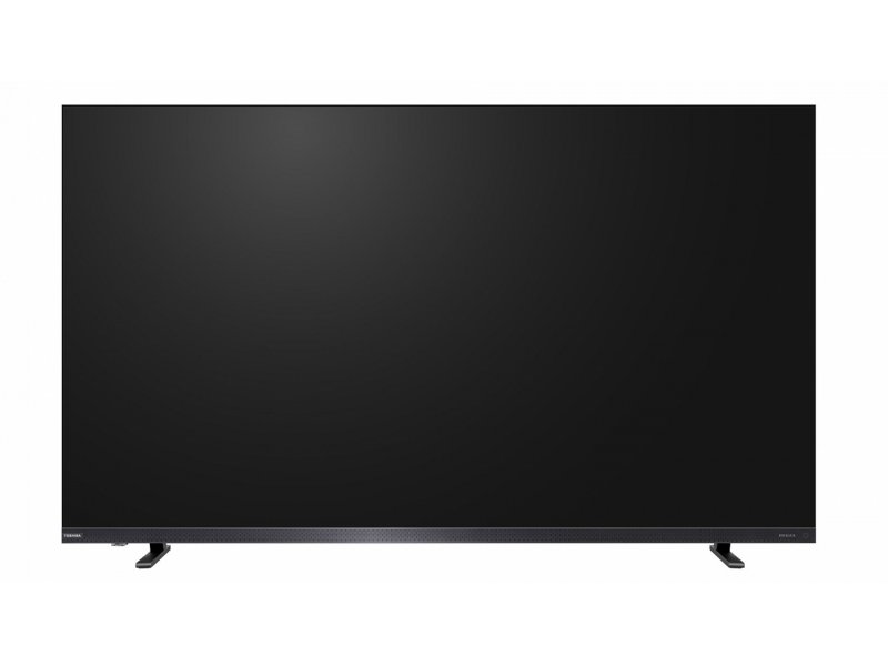 Toshiba 85Z770RE 85 дюймов — минималистичный чёрный дизайн с тонкими рамками, экран выключен