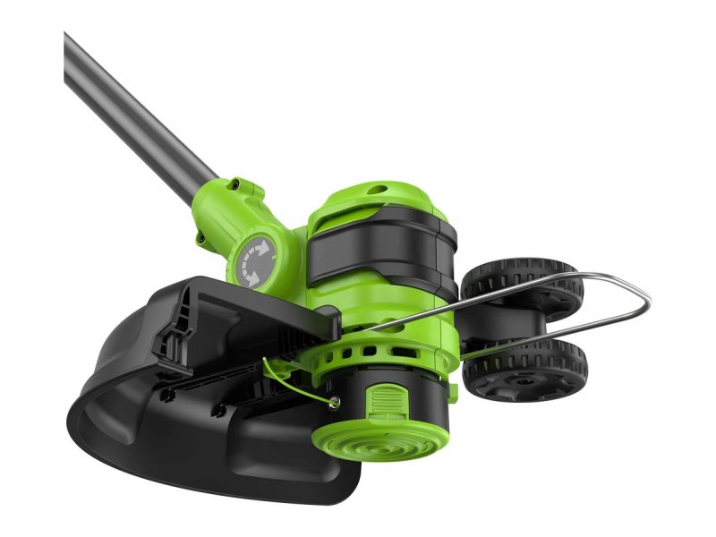 Greenworks G24LT301 нижняя часть с защитным кожухом — механизм крепления и опорная платформа