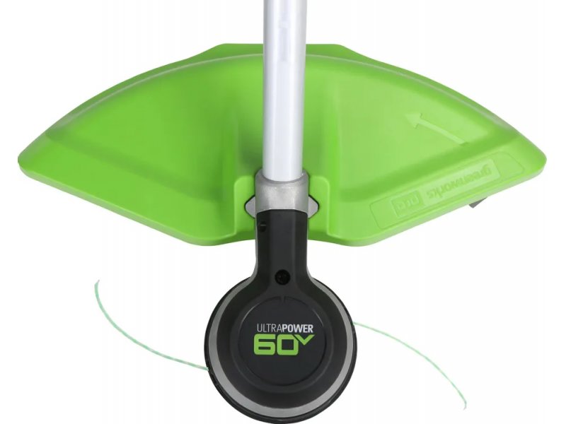 Greenworks GD60LT режущая головка ULTRAPOWER 60V — две струны лески и центральное крепление, вид сверху