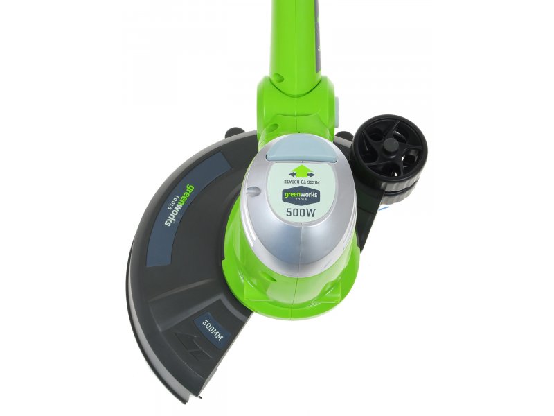 Greenworks GST5033M — головка триммера с логотипом и механизмом подачи лески 500 Вт