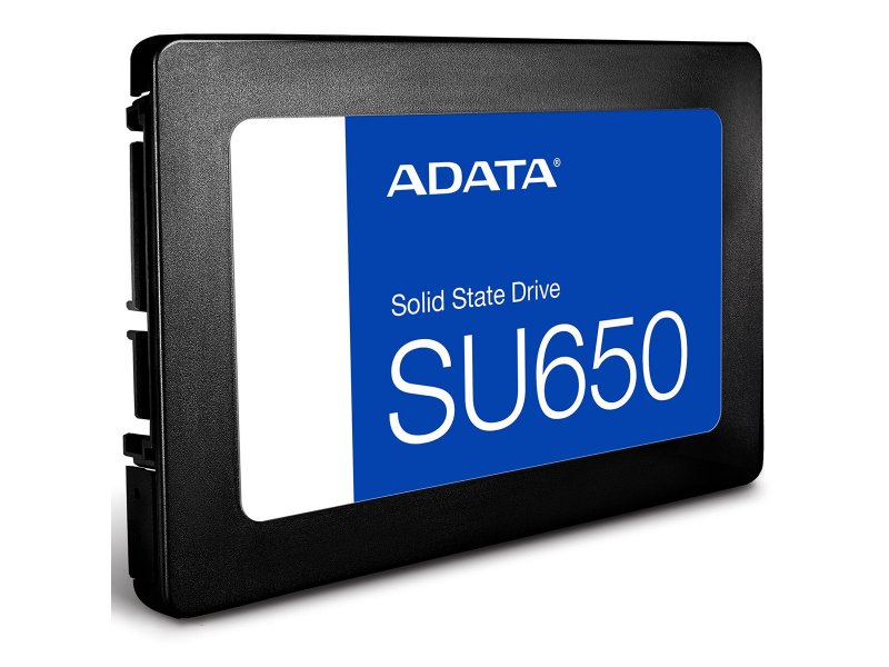 ADATA SU650 2TB трёхмерный ракурс — толщина корпуса 7 мм и боковые точки крепления