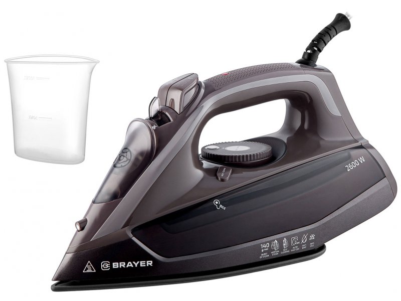 Brayer BR4020 кнопка парового удара 140 г/мин и носик подошвы с паровыми отверстиями