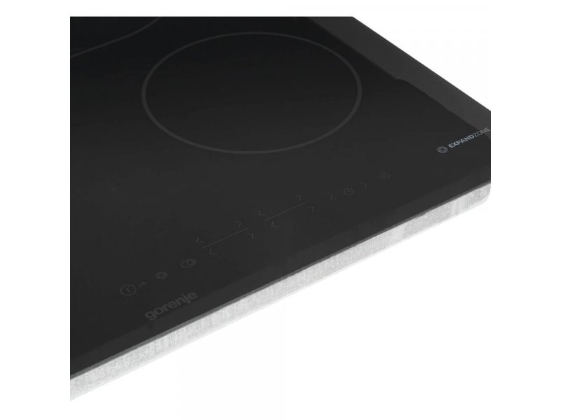 Gorenje ECT643SYB боковой профиль с металлической окантовкой — минимальная толщина встраиваемой конструкции 54 мм