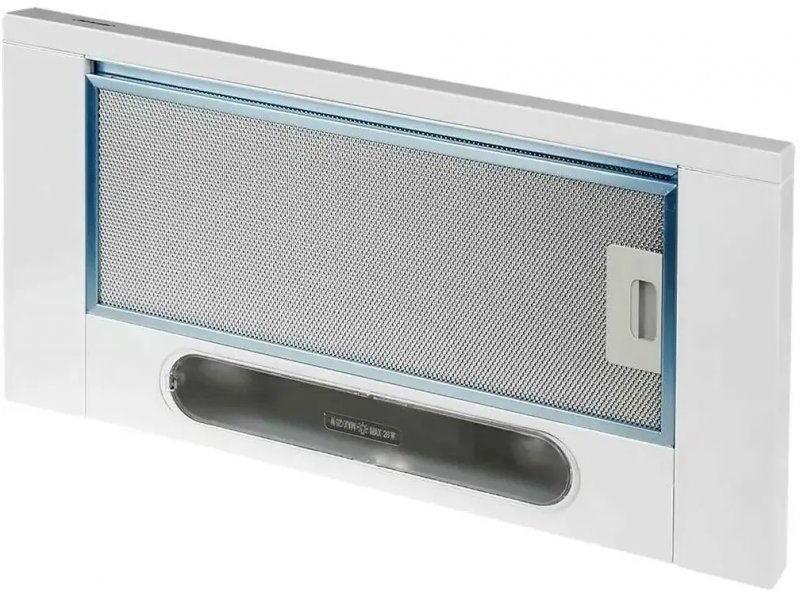 Jet Air Aurora LX/WH/F/60 боковой профиль — тонкий корпус встроенной вытяжки в гарнитуре
