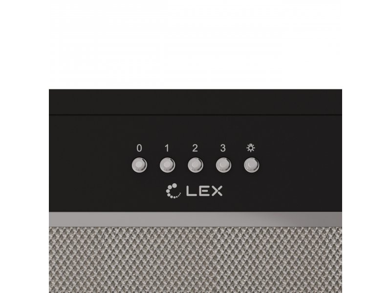LEX Hyper 600 BL — панель управления с пятью кнопками: выкл, 3 скорости и ночной режим