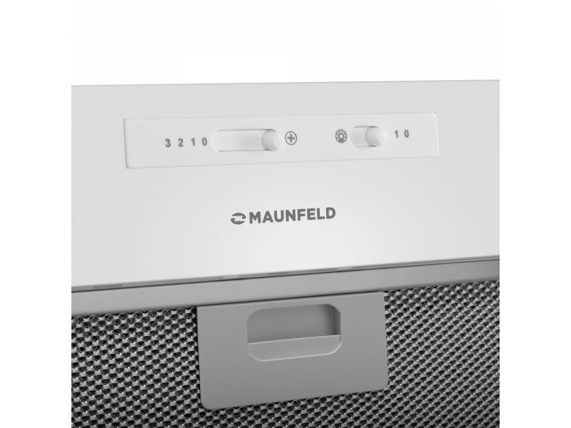Maunfeld Crosby Light 5028 крупный план контрольной панели переключатель скоростей и логотип Maunfeld