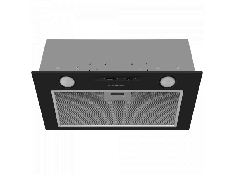 Maunfeld Crosby Light 5028 черный — фронтальный вид, сетчатый фильтр и ползунковая панель управления