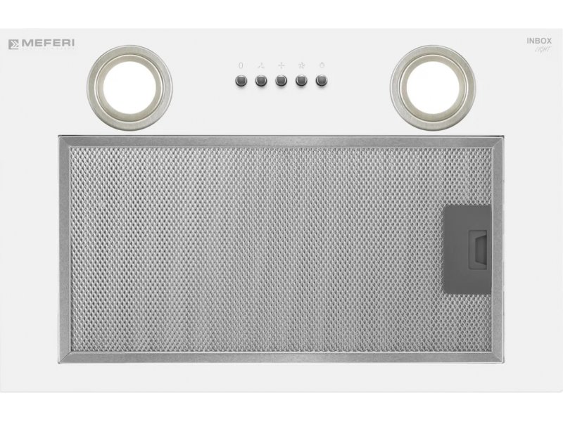 Meferi Light Inbox45WH детальный вид панели управления кнопки включённые светодиодные светильники алюминиевый фильтр