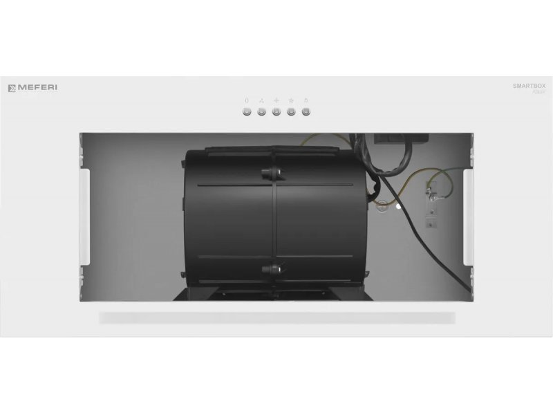 Meferi Power SmartBox60WH двигатель вентилятора и электрические подключения, вид изнутри