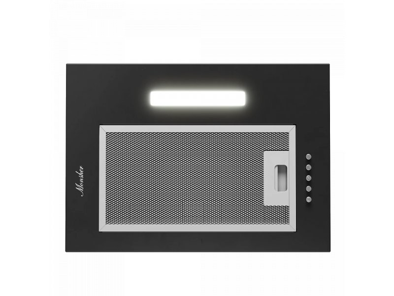 Monsher High-Tech Angers 40 фронтальный вид чёрный корпус LED-подсветка кнопки управления сетчатый фильтр