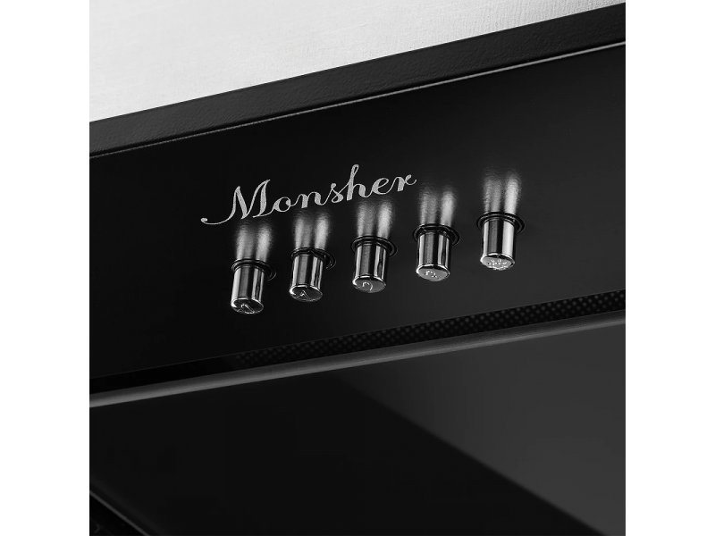 Monsher High-Tech Inna 40 — кнопочное управление крупным планом, логотип Monsher, сетчатый фильтр
