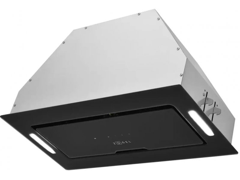 Zugel ZHI524GB встраиваемая вытяжка 52 см с чёрной передней панелью &mdash; общий вид