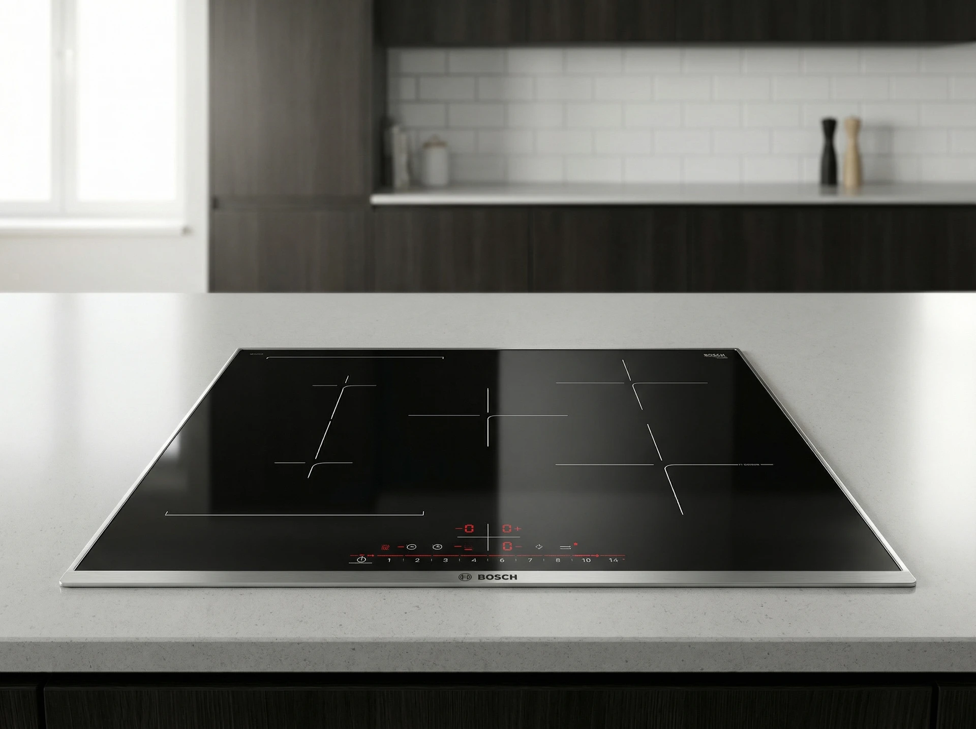 Индукционная варочная панель Bosch PIV975DC1E - фото в интерьере