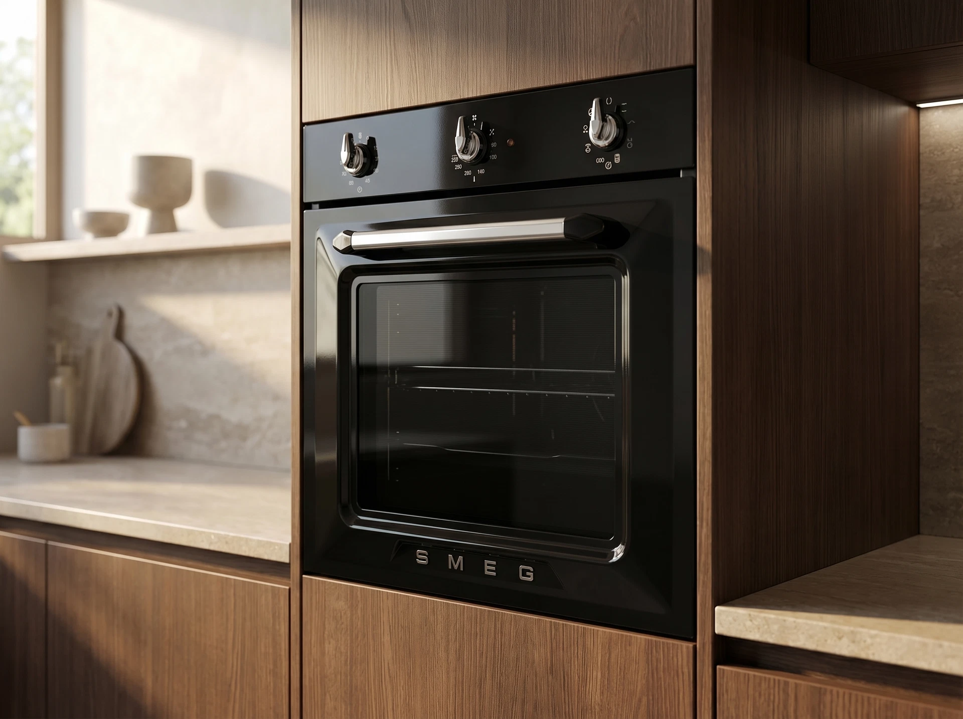 Электрический духовой шкаф Smeg SF6905N1 - фото в интерьере