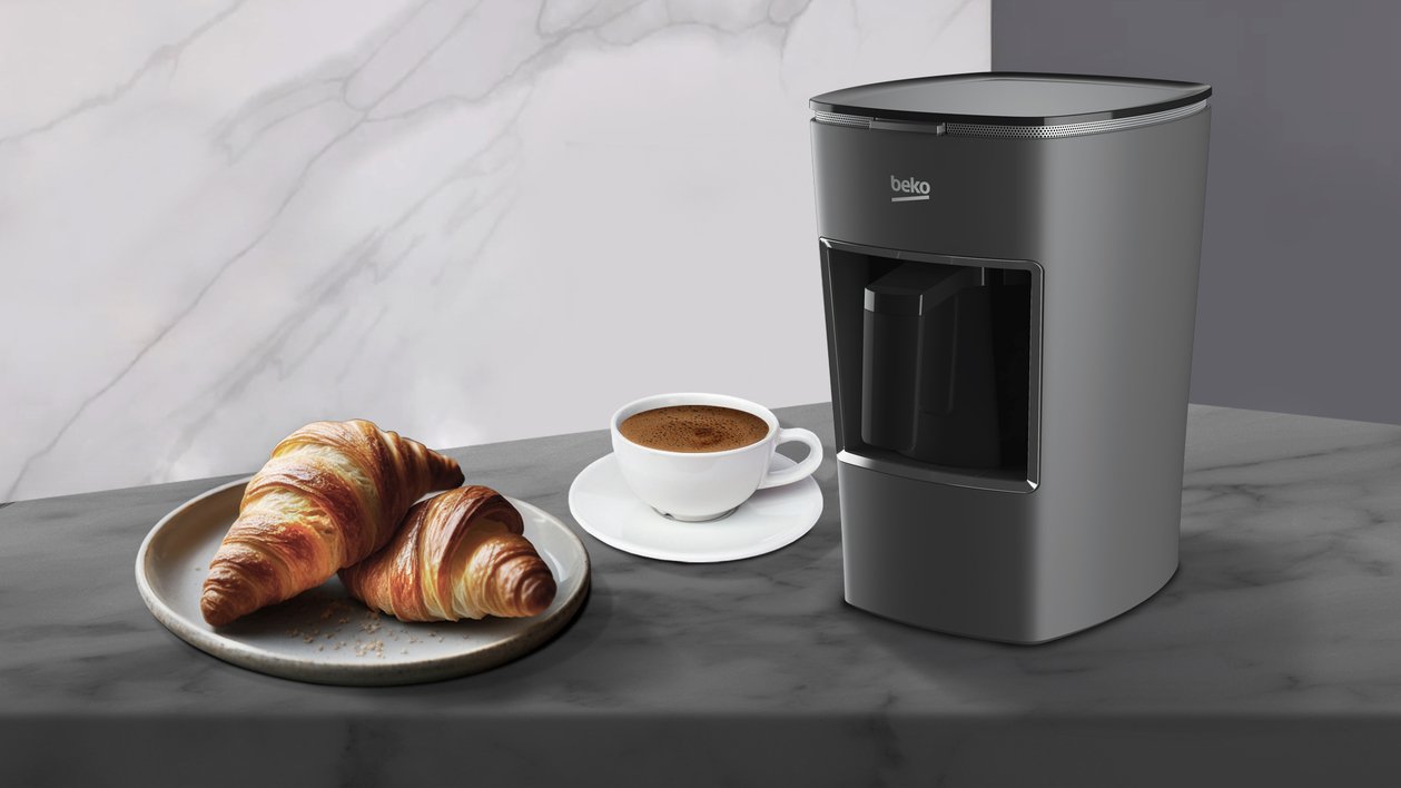 Beko BKK2300 электрическая турка черный вид спереди на столешнице