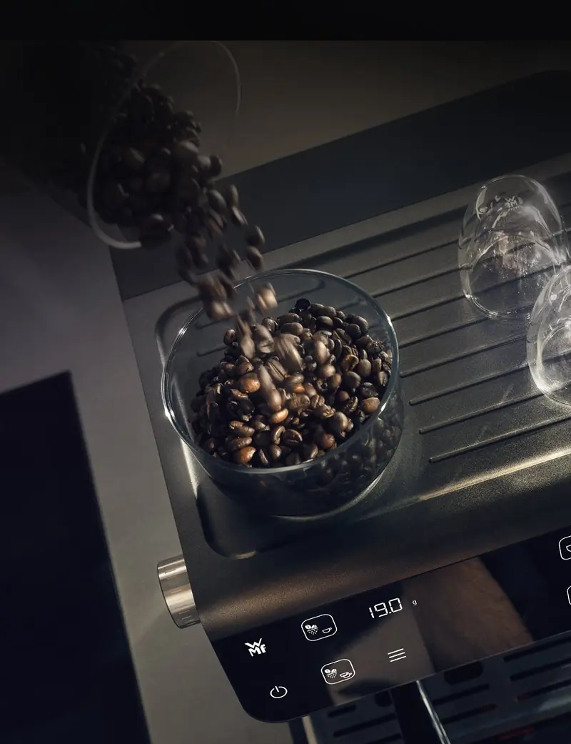 WMF Espresso Pro 0412390011 металлический корпус дизайн вид сбоку размеры