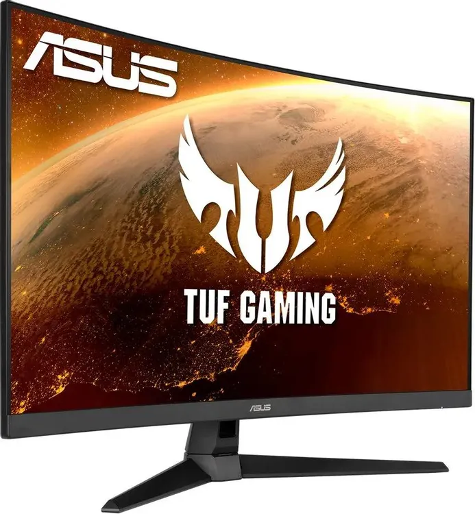 ASUS VG328H1B боковой профиль изогнутая панель тонкий корпус подставка