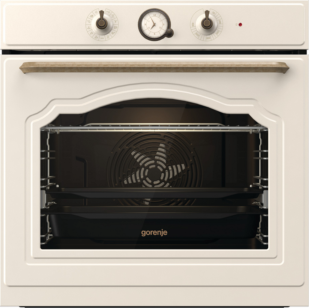Gorenje BOS67372CLI встраиваемый духовой шкаф ретро серия слоновая кость вид спереди