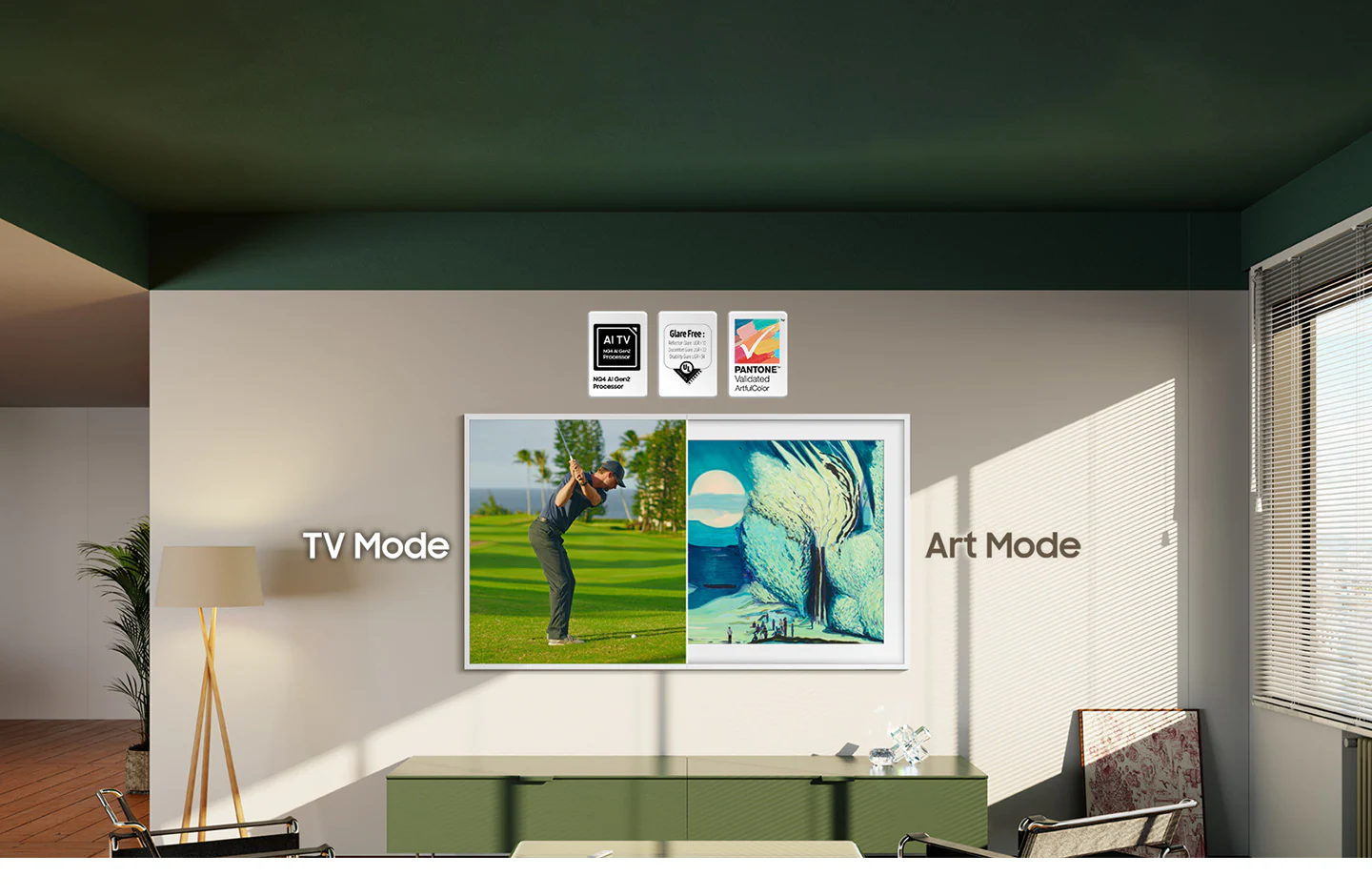 Качество изображения QLED в телевизоре Samsung The Frame QE55LS03F
